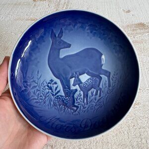 Vintage Mother’s Day 1975 Collector's Plate - Mors Dag Deer With Fawns